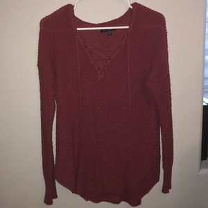Lace up American Eagle sweater